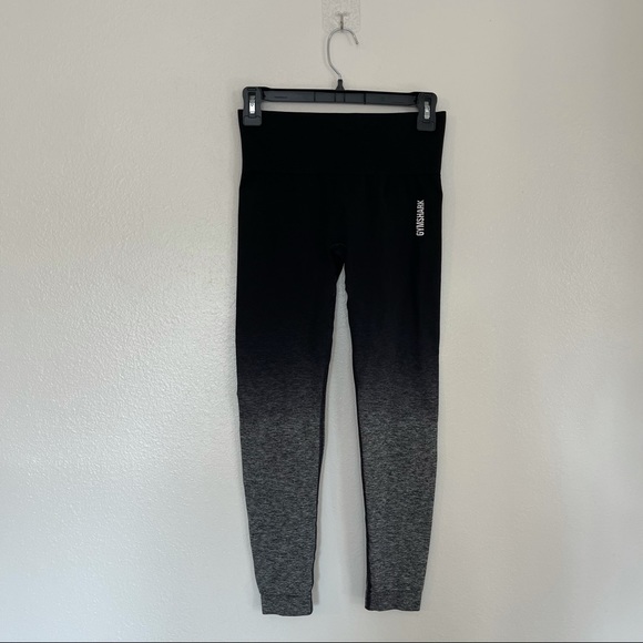 Gymshark Adapt Ombre Leggings Size S Black Gray - Picture 3 of 10